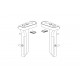 312568 - Paire de supports Patio 6080 argent