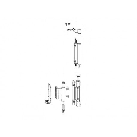 728787 - Kit paumelles OB 90kg N°1 argent