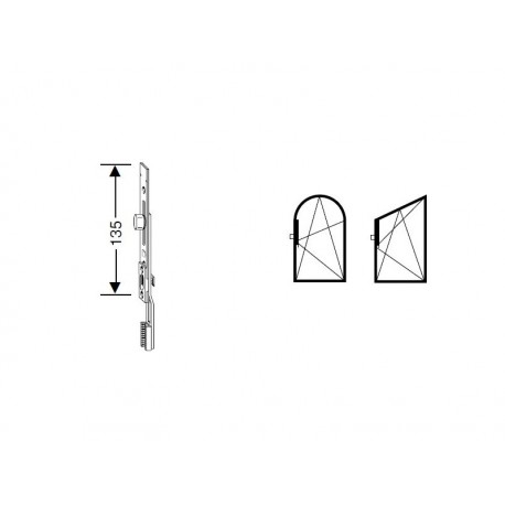 231380 - Prolongateur L135 pour cintre