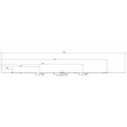 773354 - Serrure H600 Fasteo 40/70/7 2 crochets + 2 galets