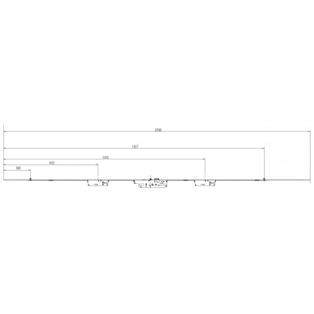 773354 - Serrure H600 Fasteo 40/70/7 2 crochets + 2 galets