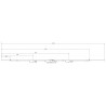 773354 - Serrure H600 Fasteo 40/70/7 2 crochets + 2 galets