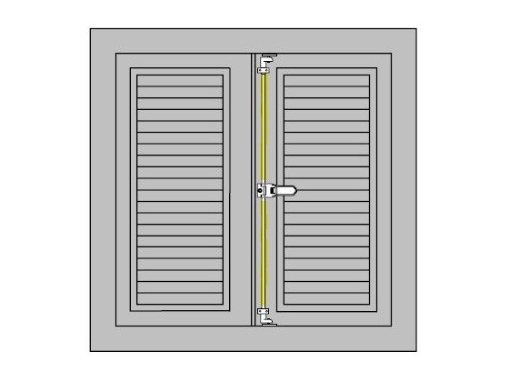 Tringle de volet L2400 grise