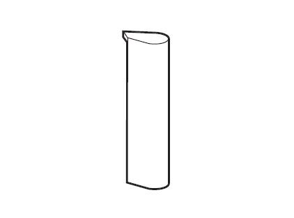 Cache argent pivot d'angle NT Alu droit