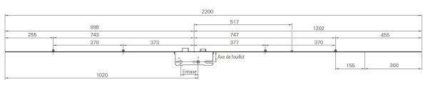 Serrure C500 35/85/8 4 galets