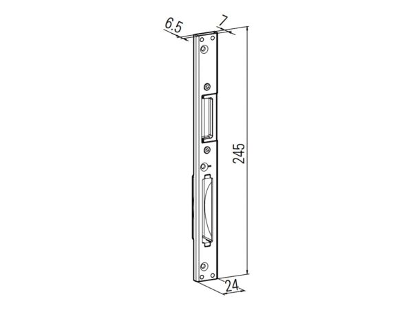 Gâche centrale droite F24