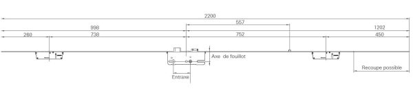 Serrure C500 55/72/8 2 crochets