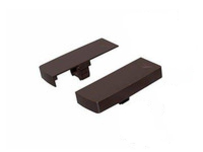 Paire d'embouts bronze foncé