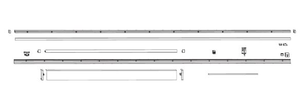 Kit rails + caches blancs L2630